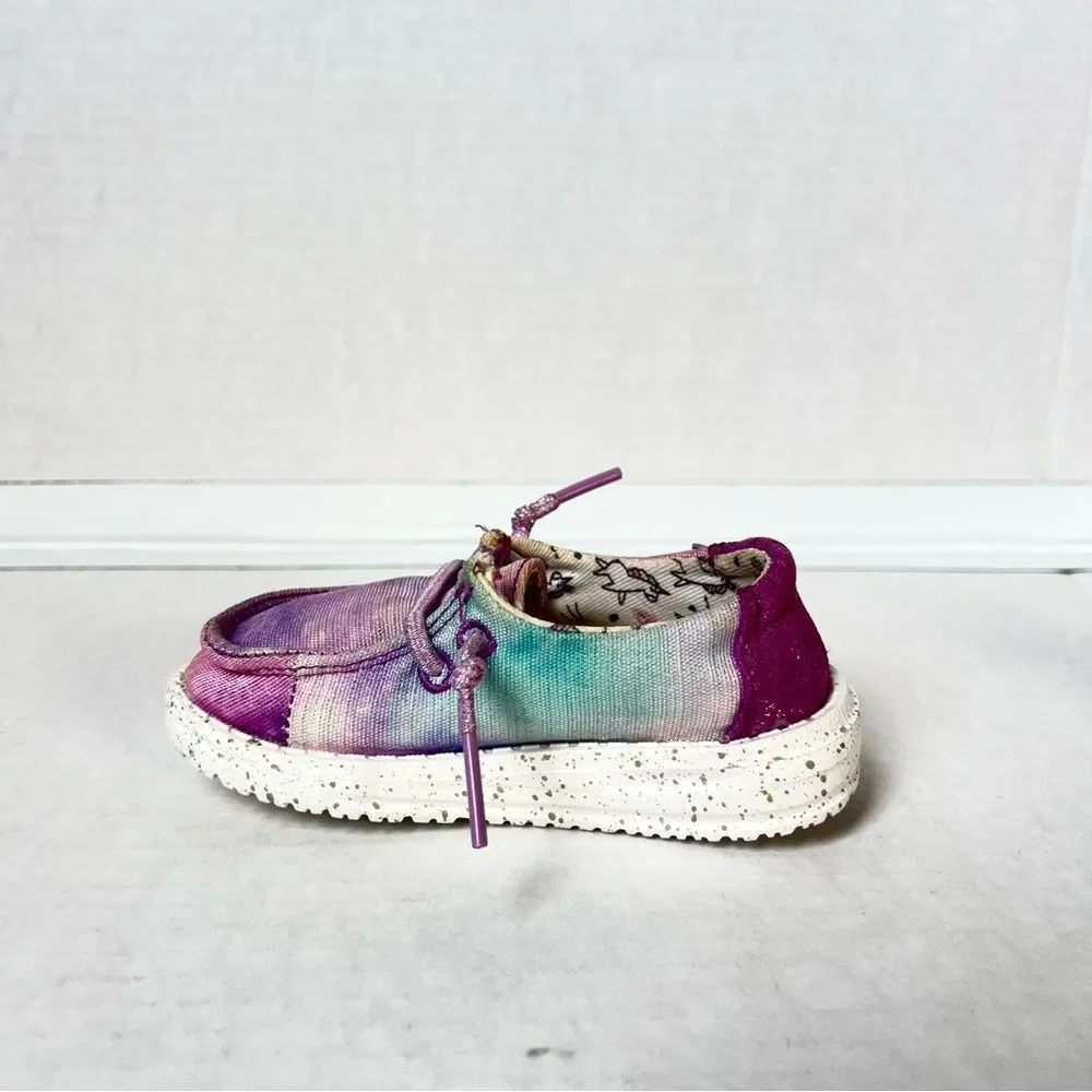 Hey Dude Toddler Wendy Sparkle Toddler Loafers | Kids Slip on Shoes SZ 5